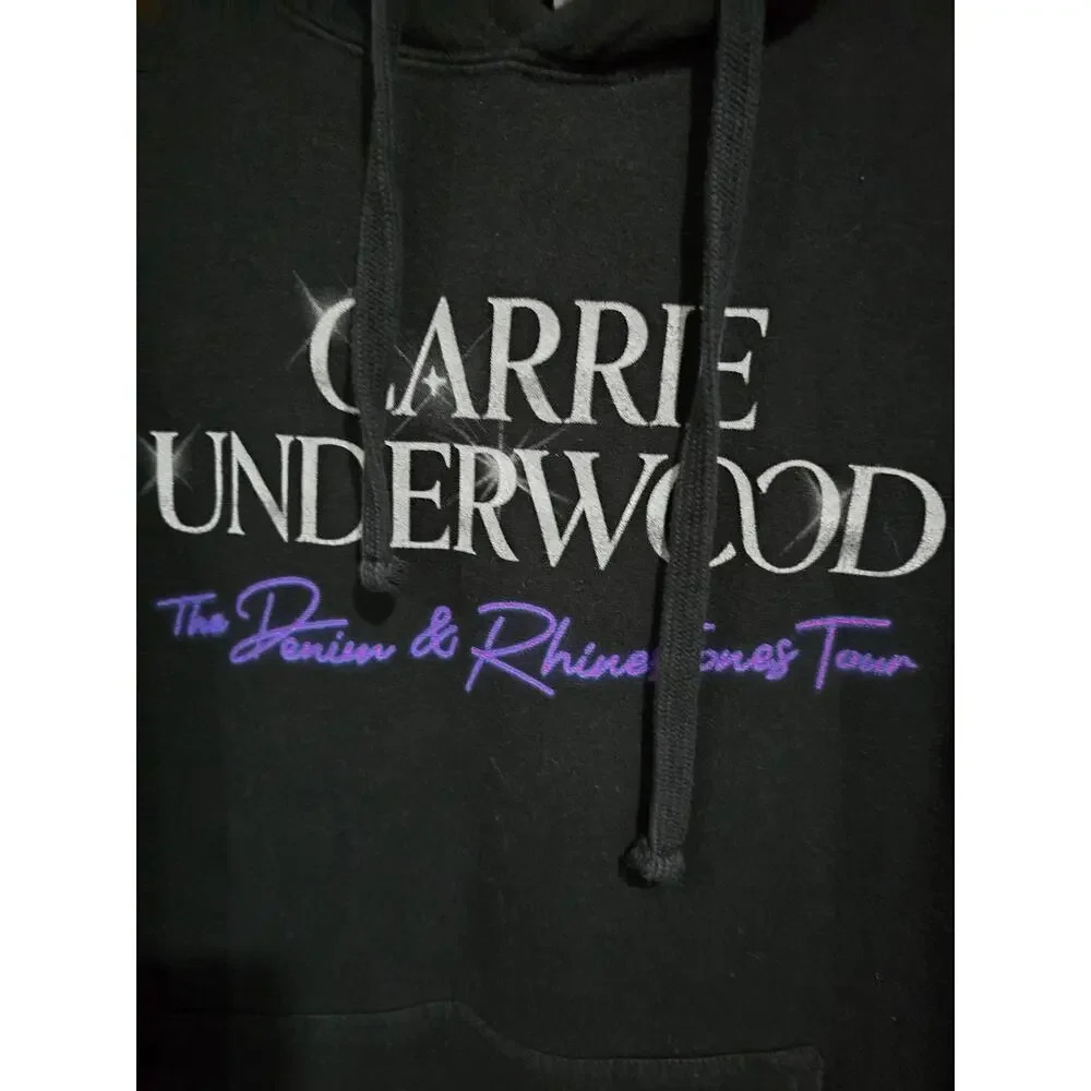 Carrie Underwood women's black " The Denim & Rhinestones Tour" hooded sweater​ - Picture 7 of 8
